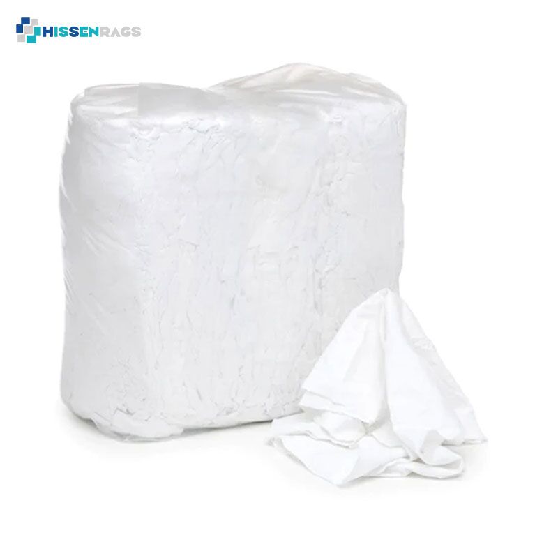 IMPA 232907 100% Cotton White Industrial Wiping Rags - hissenrags