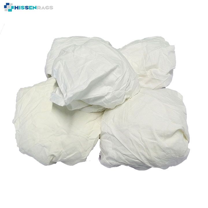 IMPA 232907 100% Cotton White Industrial Wiping Rags - hissenrags